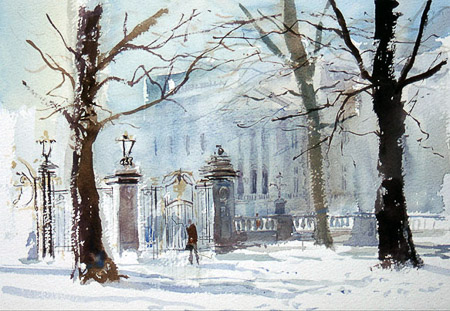 Buckingham Palace in the Snow