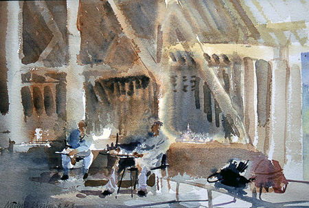 Painting in the Barn